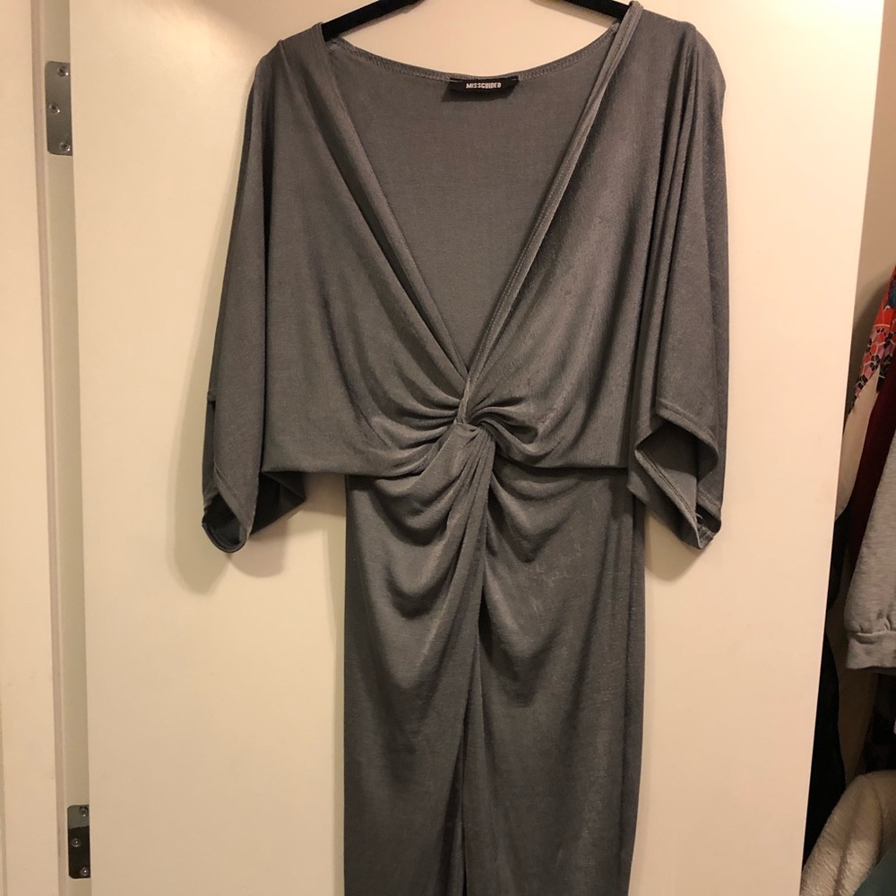 Missguided twisted detail midi dress